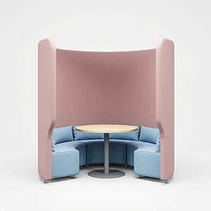 ACOUSTIK – Banquette alcôve acoustique modulaire pour espaces collaboratifs, bureaux ouverts et salles d’attente