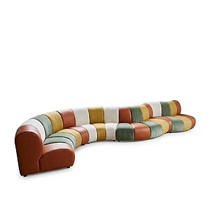 EPSILON – Banquette ondulée formes arrondies sinueuses pour clubs, espaces publics et professionnels