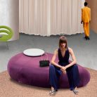 GALET GEANT – Pouf multifonction avec plateau intégré pour cabinets, salles d’attente et bureaux modernes (4)