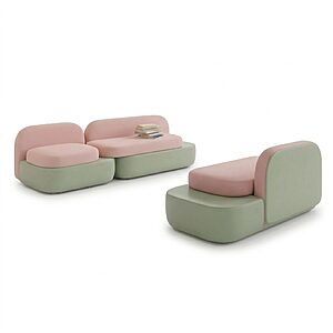 Mobilier formes arrondies pour boutiques et salles d'attente