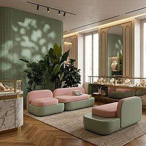 Mobilier sur mesure pour bijouterie de luxe Paris