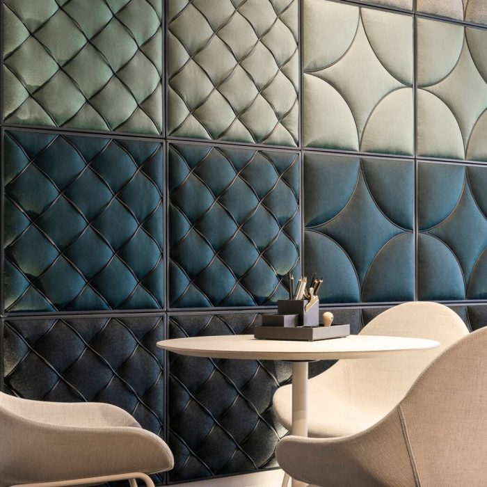 Panneau mural acoustique restaurant formes geometriques 2 Panneau mural acoustique restaurant formes geometriques 2