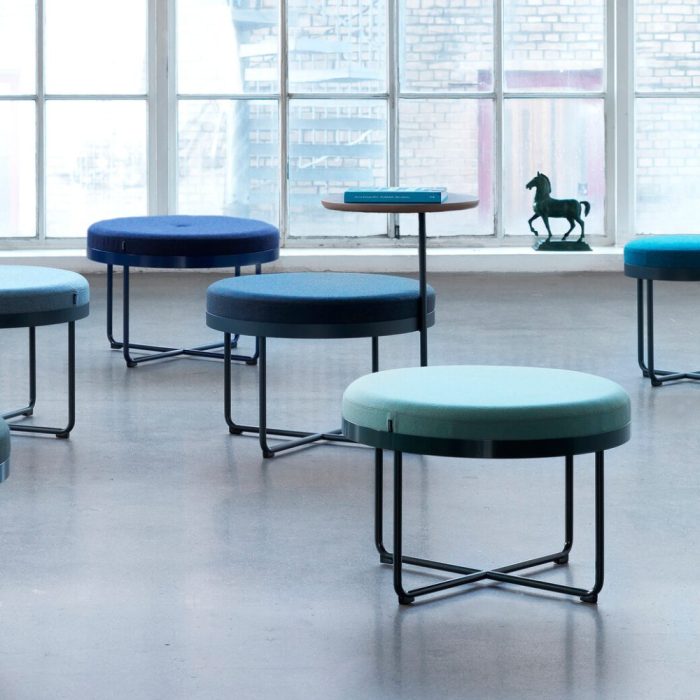 Poufs tabourets bancs design salle d'attente collection KALI 3