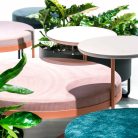 Poufs tabourets bancs design salle d'attente collection KALI 4