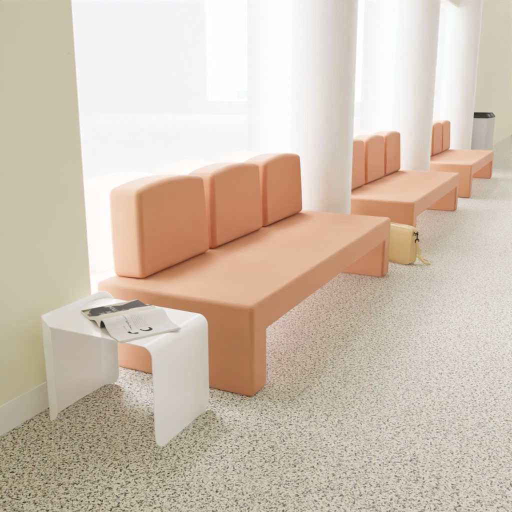 WAIT – Banquette design pour salle d’attente de cabinet médical et dentaire 3 ou 5 places 1 WAIT – Banquette design pour salle d’attente de cabinet médical et dentaire 3 ou 5 places