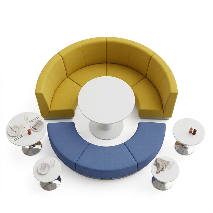 AKAASHI – Banquette modulable haut dossier pour restaurants, bars et espaces d’accueil AKAASHI – Banquette modulable haut dossier pour restaurants, bars et espaces d’accueil