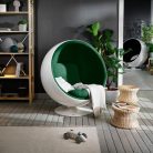 BALL CHAIR – Fauteuil capsule design pour espace lounge, hall d’hôtel ou médiathèque contemporaine (1)