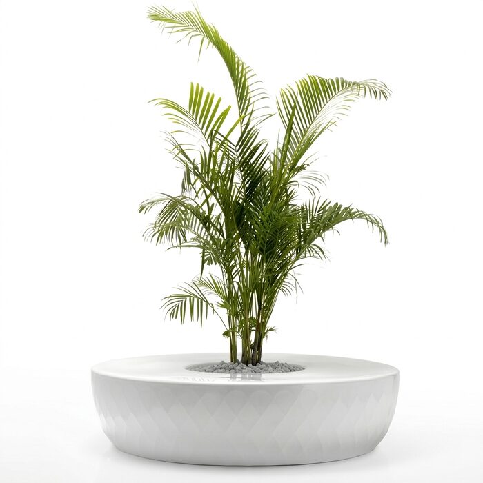 BANC VASES ISLAND – Banc design circulaire D178cm avec jardinière centrale pour extérieur ou intérieur BANC VASES ISLAND – Banc design circulaire D178cm avec jardinière centrale pour extérieur ou intérieur