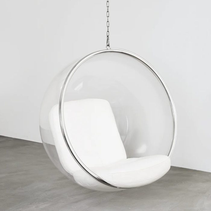 BUBBLE CHAIR – Fauteuil suspendu design pour espaces lounge et créatifs (2)