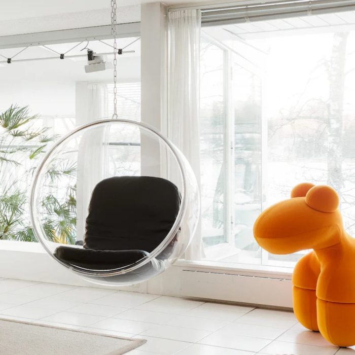 BUBBLE CHAIR – Fauteuil suspendu design pour espaces lounge et créatifs (4)