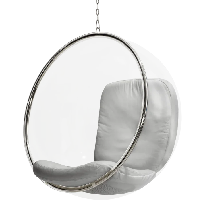 BUBBLE CHAIR – Fauteuil suspendu design pour espaces lounge et créatifs (4)