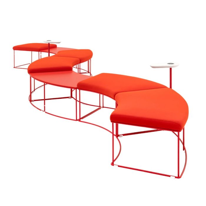 Banc Modulaire design organique espace attente interieur Banc Modulaire design organique espace attente interieur