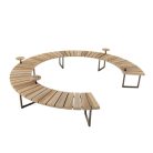Banc modulaire acier bois exotique exterieur espace public evolutif urbain