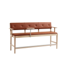 Banquette bois massif interieur restaurant lobby salle attente accueil mobilier contract