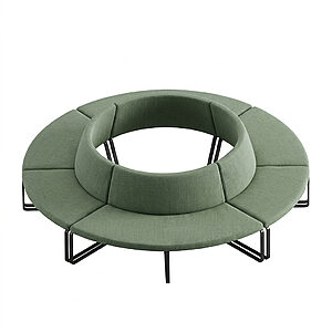 Banquette circulaire FLOW pour bureau