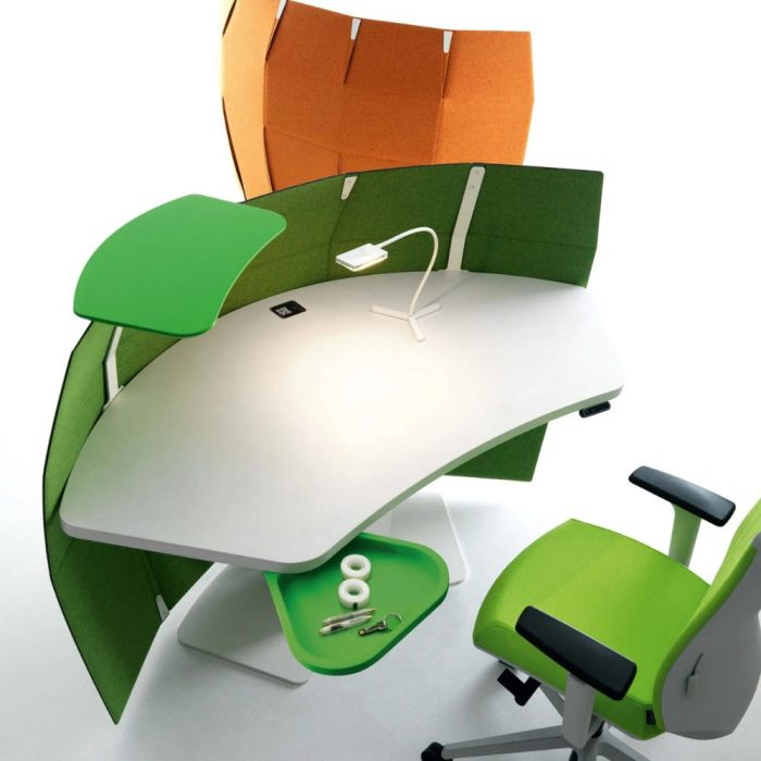 Bureau design modulable reglage motorise panneau acoustique Bureau design modulable reglage motorise panneau acoustique