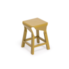 CLAY - Tabouret sculptural en bois cintré – design épuré et jeu de courbes (11)