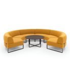 Canape arrondi circulaire modulable interieur salle attente espace accueil mobilier design