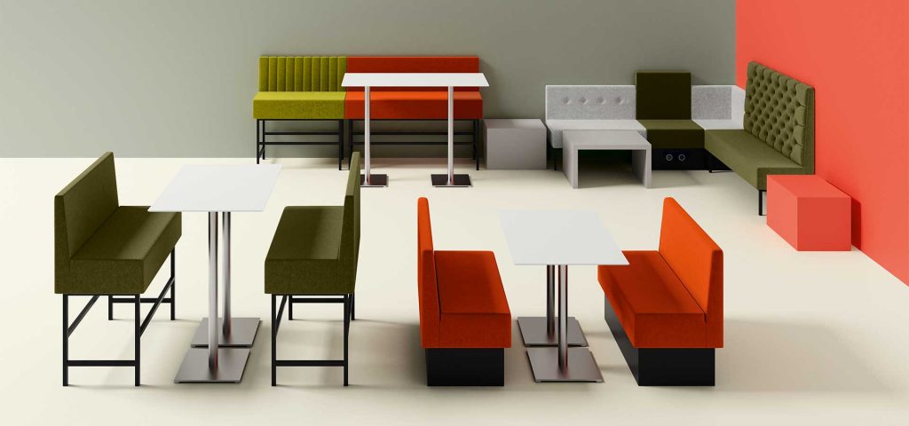 DANZO – Banc modulaire avec prises pour espaces professionnels, bureaux et zones d’attente
