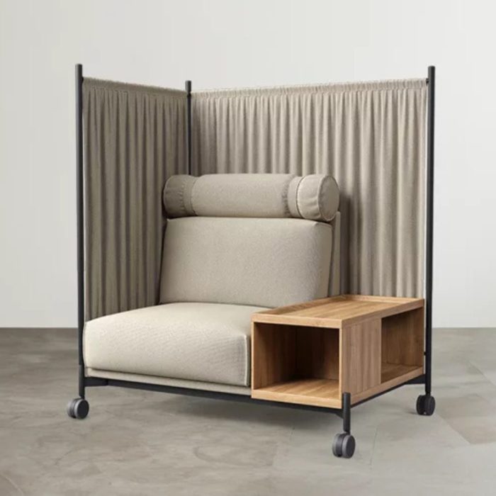 DAYBED – Fauteuil de bureau cocooning mobile pour zones de concentration cosy (1)