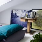 DAYTON – Table de nuit ou d’appoint ajustable en bois massif avec tiroir intégré (2)