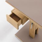 DAYTON – Table de nuit ou d’appoint ajustable en bois massif avec tiroir intégré (3)