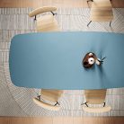 FANGO – Table élégante et épurée en bois massif avec plateau au design affiné (3)