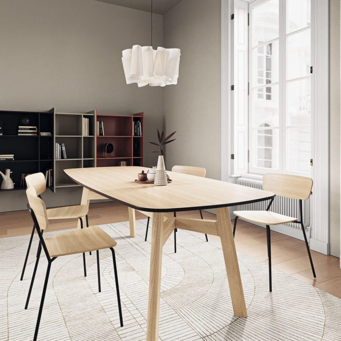FANGO – Table élégante et épurée en bois massif avec plateau au design affiné (4) FANGO – Table élégante et épurée en bois massif avec plateau au design affiné (4)