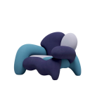 Fauteuil Design radical contemporain laine bouclee salon espace accueil