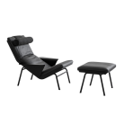 Fauteuil design structure metallique apparente interieur bureau salle attente accueil