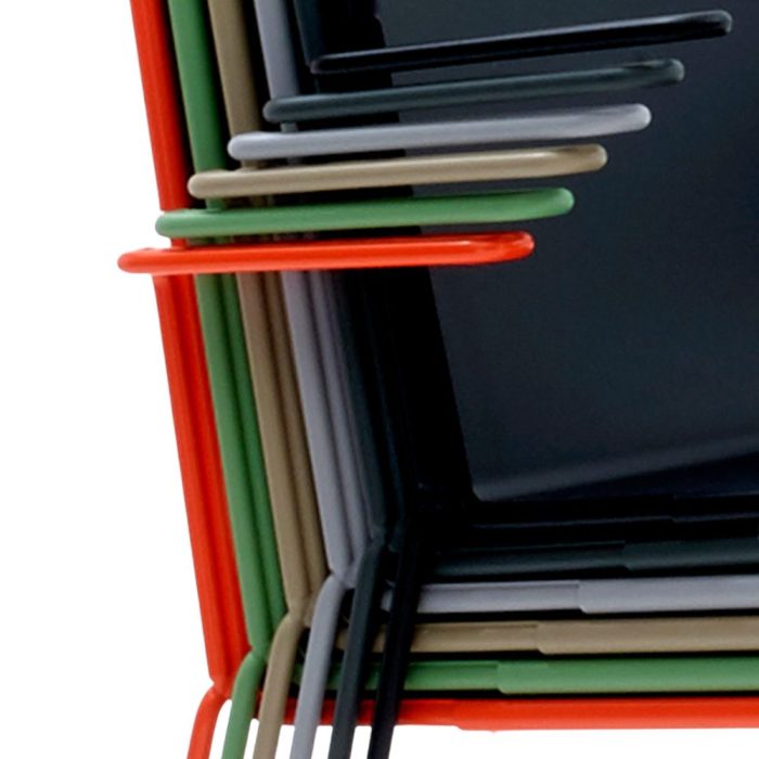 GALANT – Chaise en métal monocoque résistante et design épuré pour intérieur et extérieur (3) GALANT – Chaise en métal monocoque résistante et design épuré pour intérieur et extérieur (3)