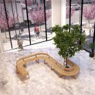 HÜGAWOOD – Banquette modulaire en bois pour salles d’attente, halls et espaces publics (18)
