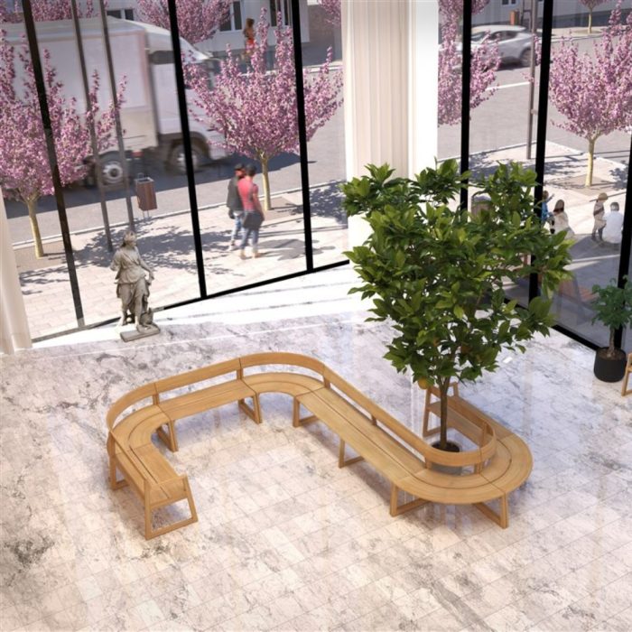 HÜGAWOOD – Banquette modulaire en bois pour salles d’attente, halls et espaces publics (18) HÜGAWOOD – Banquette modulaire en bois pour salles d’attente, halls et espaces publics (18)
