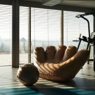 JOE – Fauteuil sculptural en cuir pour halls d’hôtel, galeries et espaces d’attente créatifs (3)