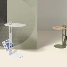 Le 1970 – Table basse ou table de service design en frêne massif ou HPL avec rangement intégré (1)