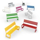 MONTMARTRE - Banc en acier galvanisé design minimaliste, robuste et économique (1)