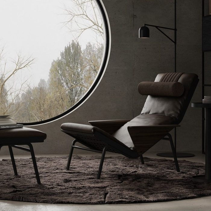 MORRISSON – fauteuil design alliant structure métallique apparente et confort enveloppant (10)
