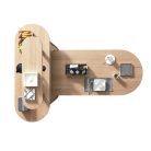 Meuble table bureau rangement bois espace collaboratif professionnel