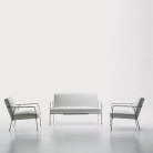 REDMOND – Fauteuil et sofa en acier inoxydable, design adaptable pour espaces de réception et détente (10)