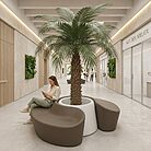 SUMMER – Banc urbain circulaire design végétalisé pour galeries marchandes