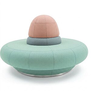 SUMO - Banquette rotonde arrondie pour agencement CHR hôtel et hôtellerie et accueil - D170cm 4 SUMO - Banquette rotonde coloris pastels arrondie pour agencement CHR hôtel et hôtellerie