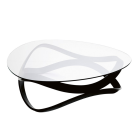 Table basse design organique minimaliste interieur espace accueil salle attente contemporain