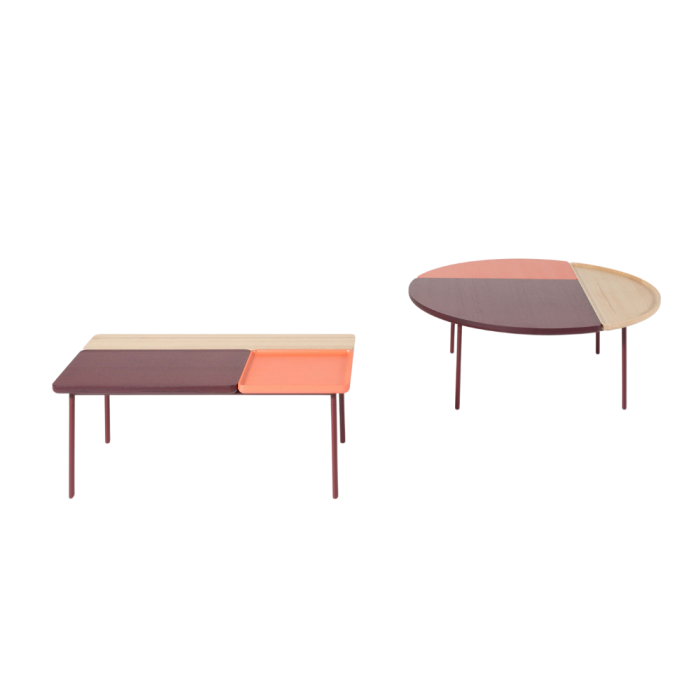 Table basse lounge modulable bois massif metal interieur espace public salle attente bureau Table basse lounge modulable bois massif metal interieur espace public salle attente bureau