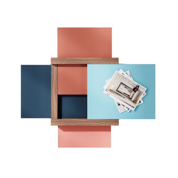 Table basse modulable quatre plateaux reversibles interieur espace professionnel dynamique salle attente Table basse modulable quatre plateaux reversibles interieur espace professionnel dynamique salle attente