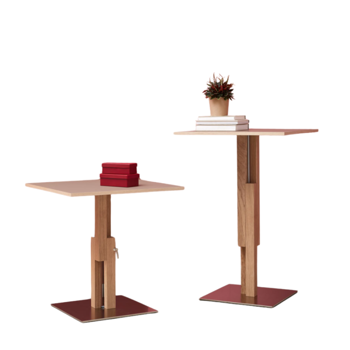 Table bistrot reglable hauteur interieur espace compact polyvalent salle attente accueil Table bistrot reglable hauteur interieur espace compact polyvalent salle attente accueil
