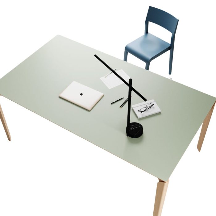 Table extensible bois massif lignes fluides interieur salle attente accueil espace professionnel Table extensible bois massif lignes fluides interieur salle attente accueil espace professionnel