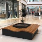 URBAN – Banc avec jardinière centrale intégrée pour zones urbaines intensives (2)