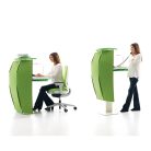 WING – Bureau design modulable avec réglage motorisé et panneaux acoustiques (7)