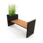 banc urbain vegetalise bois acier pas cher
