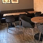 fauteuil noir marron taverne brasserie